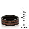 8MM Ethically Sourced Koa Wood and Black Tungsten Carbide Double Row Ring Image-3