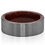 8MM Brushed Tungsten and Ethically Sourced Koa Wood Flat Top Ring Image-1