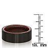 8MM Black Tungsten and Ethically Sourced Koa Wood Flat Top Ring Image-3