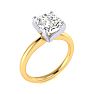 3 Carat Cushion Diamond Engagement Ring In 14K Yellow Gold Image-2
