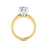 3 Carat Cushion Diamond Engagement Ring In 14K Yellow Gold Image-3