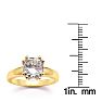 3 Carat Cushion Diamond Engagement Ring In 14K Yellow Gold Image-6