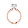 3 Carat Cushion Cut Diamond Engagement Ring In 14K Rose Gold Image-3