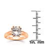 3 Carat Cushion Cut Diamond Engagement Ring In 14K Rose Gold Image-6