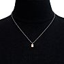 1/2 Carat Oval Shape Morganite Necklace In Sterling Silver With 18 Inch Chain Image-5