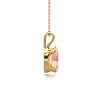 1/2 Carat Oval Shape Morganite Necklace In 14K Yellow Gold Over Sterling Silver With 18 Inch Chain Image-3