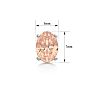 1-1/4 Carat Oval Shape Morganite Earrings Studs In Sterling Silver Image-4
