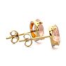 1-1/4 Carat Oval Shape Morganite Earrings Studs In 14K Yellow Gold Over Sterling Silver Image-3