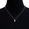 2/3 Carat Oval Shape Morganite Necklace In Sterling Silver With 18 Inch Chain Image-5
