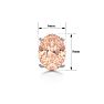 2 Carat Oval Shape Morganite Earrings Studs In Sterling Silver Image-4