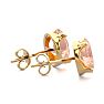 2 Carat Oval Shape Morganite Earrings Studs In 14K Yellow Gold Over Sterling Silver Image-3