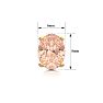 2 Carat Oval Shape Morganite Earrings Studs In 14K Yellow Gold Over Sterling Silver Image-4