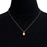 1 Carat Oval Shape Morganite Necklace In 14K Rose Gold Over Sterling Silver With 18 Inch Chain Image-5