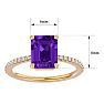 1 1/2 Carat Amethyst and Diamond Ring In 14 Karat Yellow Gold Image-5
