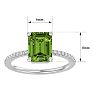 2 Carat Peridot and Diamond Ring In 14 Karat White Gold Image-5