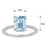 Aquamarine Ring: Aquamarine Jewelry: 1 1/2 Carat Aquamarine and Diamond Ring In 14 Karat White Gold Image-5
