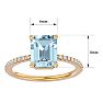 Aquamarine Ring: Aquamarine Jewelry: 1 1/2 Carat Aquamarine and Diamond Ring In 14 Karat Yellow Gold Image-5