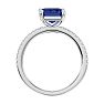2 Carat Tanzanite and Diamond Ring In 14 Karat White Gold Image-4