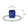 2 Carat Tanzanite and Diamond Ring In 14 Karat White Gold Image-6