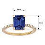 2 Carat Tanzanite and Diamond Ring In 14 Karat Yellow Gold Image-5