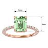 1 1/2 Carat Green Amethyst and Diamond Ring In 14 Karat Rose Gold Image-5