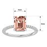 1-1/2 Carat Morganite and Diamond Ring In 14 Karat White Gold Image-5