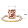 1-1/2 Carat Morganite and Diamond Ring In 14 Karat Yellow Gold Image-5