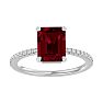 2 1/3 Carat Ruby and Diamond Ring In 14 Karat White Gold Image-1