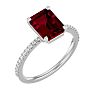 2 1/3 Carat Ruby and Diamond Ring In 14 Karat White Gold Image-2