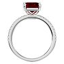 2 1/3 Carat Ruby and Diamond Ring In 14 Karat White Gold Image-3