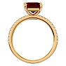 2 1/3 Carat Ruby and Diamond Ring In 14 Karat Yellow Gold Image-3