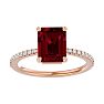 2 1/3 Carat Ruby and Diamond Ring In 14 Karat Rose Gold Image-1