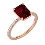 2 1/3 Carat Ruby and Diamond Ring In 14 Karat Rose Gold Image-2