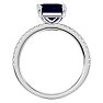 2 1/2 Carat Sapphire and Diamond Ring In 14 Karat White Gold Image-3