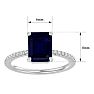 2 1/2 Carat Sapphire and Diamond Ring In 14 Karat White Gold Image-5