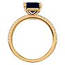 2 1/2 Carat Sapphire and Diamond Ring In 14 Karat Yellow Gold Image-3