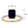 2 1/2 Carat Sapphire and Diamond Ring In 14 Karat Yellow Gold Image-5