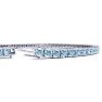 Aquamarine Bracelet: Aquamarine Jewelry: 6.5 Inch 3 1/2 Carat Aquamarine Tennis Bracelet In 14K White Gold Image-3
