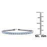 Aquamarine Bracelet: Aquamarine Jewelry: 6.5 Inch 3 1/2 Carat Aquamarine Tennis Bracelet In 14K White Gold Image-4