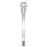 1 Carat Three Diamond Ring In 14 Karat White Gold Image-4