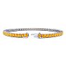 3 1/2 Carat Citrine Tennis Bracelet In 14 Karat White Gold, 6 Inches Image-2