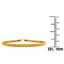 3 1/2 Carat Citrine Tennis Bracelet In 14 Karat Yellow Gold, 6 Inches Image-4