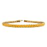 3 1/2 Carat Citrine Tennis Bracelet In 14 Karat Yellow Gold, 6 1/2 Inches Image-1