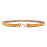 3 1/2 Carat Citrine Tennis Bracelet In 14 Karat Rose Gold, 6 Inches Image-2