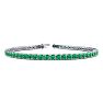4 Carat Emerald Tennis Bracelet In 14 Karat White Gold, 6 Inches Image-1