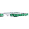 4 Carat Emerald Tennis Bracelet In 14 Karat White Gold, 6 Inches Image-3