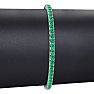 4 Carat Emerald Tennis Bracelet In 14 Karat White Gold, 6 Inches Image-5