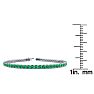 5 Carat Emerald Tennis Bracelet In 14 Karat White Gold, 7 1/2 Inches Image-4