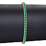 4 Carat Emerald Tennis Bracelet In 14 Karat Yellow Gold, 6 Inches Image-5