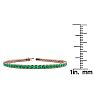 4 1/4 Carat Emerald Tennis Bracelet In 14 Karat Rose Gold, 6 1/2 Inches Image-4